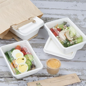 Kompostabilne posode za hrano iz bagase 650 ml - Paket 100 - Gastronoble