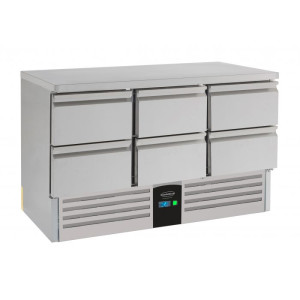 Pozitivna hladilna miza s 6 predali - 400 L - CombiSteel