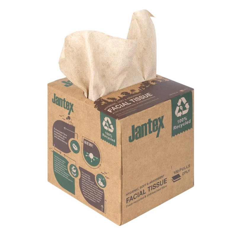 Recycled Tissue Cube 100 Sheets - Pack of 36 - Jantex