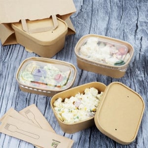 Pravokotne reciklabilne posode za hrano 1L - Paket 300 - Fiesta Green