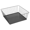 Kvadratna kovinska črna predstavitvena košara - 280x280x100 mm