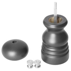 Mlin za sol ali poper iz sivega lesa - 125 mm