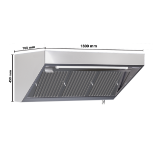 Hotte Snack 700 LED Brez Motorja dolžina 1800 Dynasteel