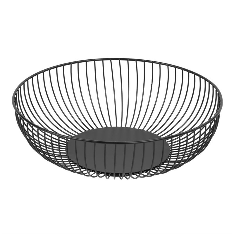 Round Black Metal Presentation Basket Ø 285 mm - Olympia