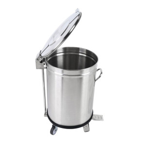 Koš za smeti iz nerjavečega jekla s pedalom - 100 L - Dynasteel