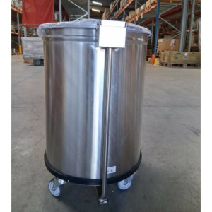 Stainless Steel Trash Can with Pedal - 100 L - Dynasteel