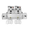 Professional Deep Fryer 2 x 8 L with Drain - Dynasteel