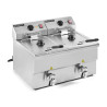Professional Premium Deep Fryer 2 x 8 L with Drain - Dynasteel