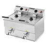Friteuse Professionnelle Premium 2 x 8 L avec Vidange - Dynasteel