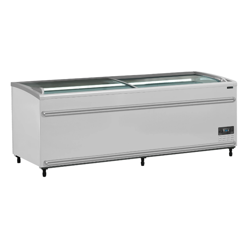 Hladilnik Zamrzovalnik Ukrivljen Stekleni Pokrov - Bela - 584 L - TEFCOLD