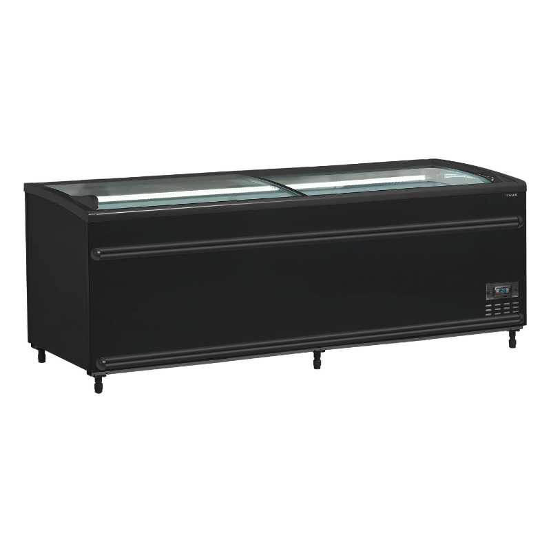 Hladilnik Zamrzovalnik Ukrivljen Stekleni Pokrov - Črna - 584 L - TEFCOLD