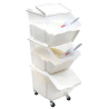 Komplet 3 posod za sestavine 30L + pokrovi + 4 kolesa