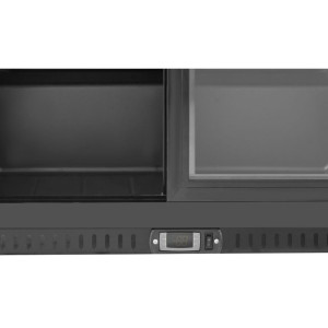 Hladilnik za zadnji del bara z 2 steklenima vratoma - Črna notranjost Dynasteel