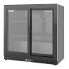 Refrigerated Back Bar 2 Glass Doors - Black Interior Dynasteel