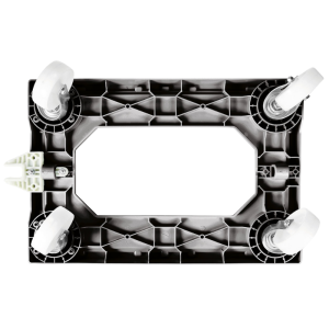 Socle na kolesih 4 vrtljiva kolesa - Jekleni nosilec - Črna