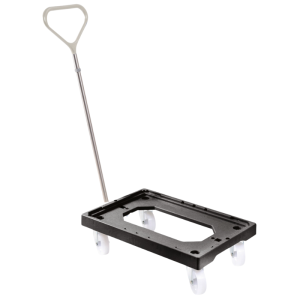 Socle na kolesih 4 vrtljiva kolesa - Jekleni nosilec - Črna