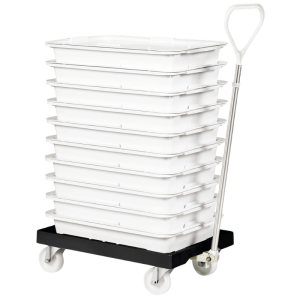 Socle na kolesih 4 vrtljiva kolesa - Jekleni nosilec - Črna