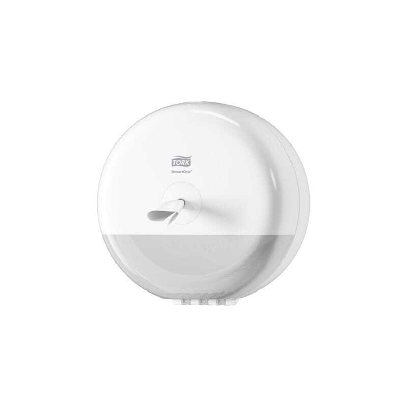 Tork SmartOne® White Mini Toilet Paper Dispenser - Efficient Sheet-by-Sheet Distribution for Professional Restrooms Tork SmartOne® White Mini Toilet Paper Dispenser - Efficient Sheet-by-Sheet Distribution for Professional Restrooms