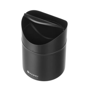 Namizni koš za smeti s pokrovom na nihaj - Črna - HENDI