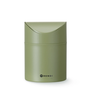 Namizni koš za smeti s pokrovom na nihaj - Zelen - HENDI