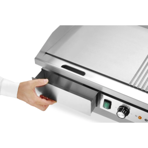 Grill Plošča Z Rebrasto/Gladko Površino - 717 x 383 mm - HENDI