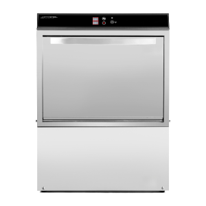 Lave-Vaisselle Professionnel avec Doseur de Liquide de Rinçage et Détergent et Pompe de Vidange - 50 x 50 cm - Dynasteel