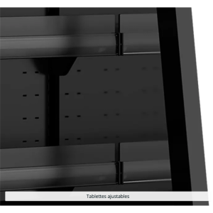 Nizka odprta hladilna vitrina za supermarkete - Črna - 360 L