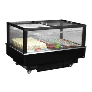 Refrigerator Freezer Black Glass Lid - 320 L - TEFCOLD