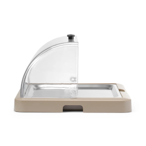 Vitrine Buffet s Pokrovom na Drsna Vrata UNIQ - Bež - HENDI