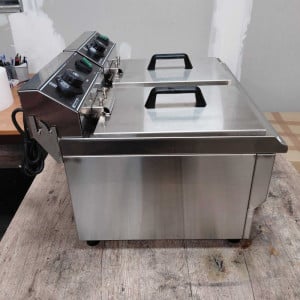 Friteuse Professionnelle 2 x 13 L avec Vidange - Dynasteel: Performance et durabilité pour votre cuisine