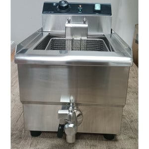 Friteuse Professionnelle 13L avec Vidange en Acier Inoxydable - Dynasteel