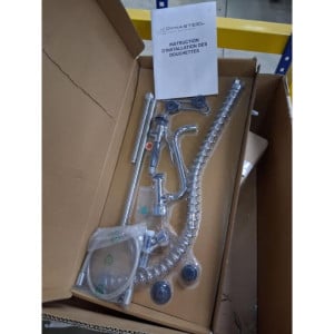 Tuš za pomivanje posode z enoročno mešalno baterijo z labodjim vratom - Dynasteel