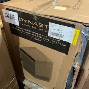 Lave-Vaisselle Professionnel avec Doseur de Liquide de Rinçage et Détergent et Pompe de Vidange - 50 x 50 cm - Dynasteel