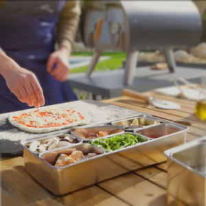 Japonska škatla iz nerjavečega jekla 5 posod - Profesionalno kuhinjsko shranjevanje