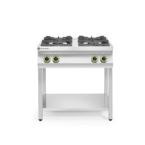 Gas Stove - Open with Shelf - 4 Burners - HENDI