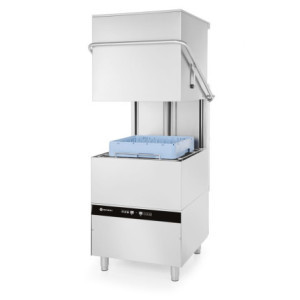 Lave-Vaisselle à Capot - Doseur de Liquides - Pompe de Vidange - 50 x 50 cm - HENDI