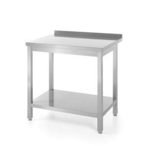 Profi Line Wall Table with Shelf - L 800 x D 600 mm - HENDI