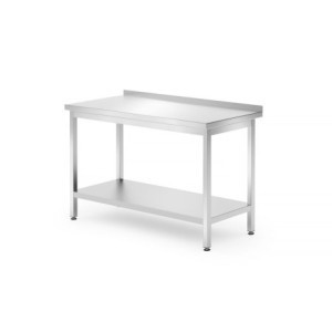 Profi Line Wall-Mounted Work Table with Shelf - D 700 x W 1200 mm - HENDI
