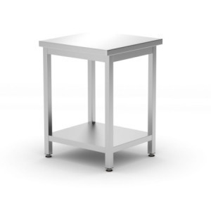 Osrednja delovna miza Kitchen Line s polico - P 600 x L 600 mm - HENDI