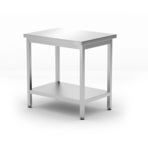 Osrednja delovna miza Kitchen Line s polico - G 600 x Š 800 mm - HENDI