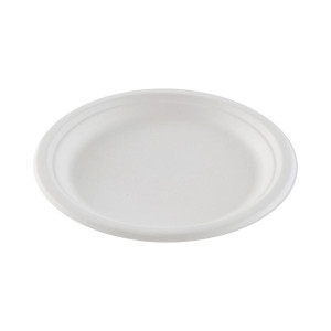 Okrogli krožnik - Rastlinska vlakna - 230 x 20,6 mm - Paket 50 - FourniResto