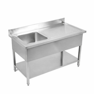 Potopite 1 korito z naslonom in polico - L 1000 x P 700 mm - Dynasteel