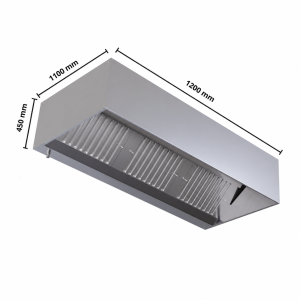 Napa Cubique 1100 LED Brez Motorja - Dynasteel Kakovost Inox AISI 304