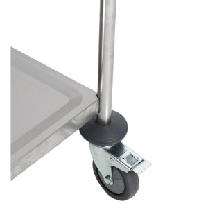 Stainless Steel Trolley with 2 Shelves - Refurbished