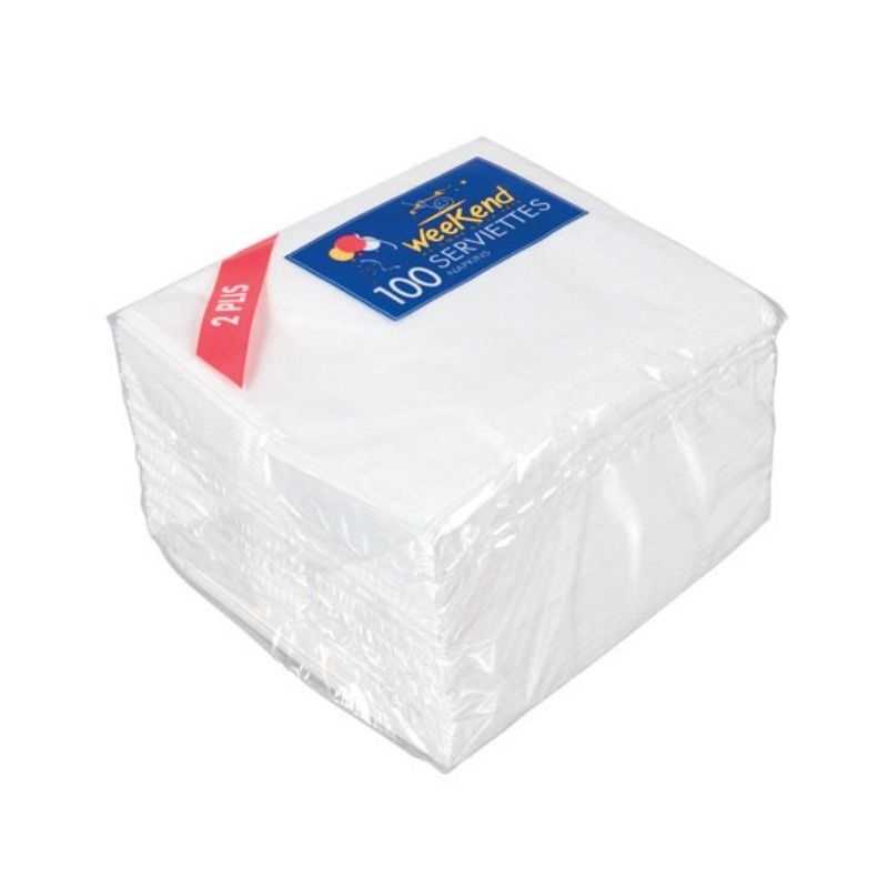 "Week-End" Napkins 2 Ply - 30 x 30 cm - Pack of 100 "Week-End" Napkins 2 Ply - 30 x 30 cm - Pack of 100