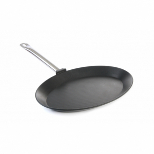 Ribiška ponjava ovalne oblike iz litega aluminija