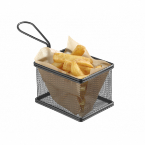 Košarica za mini črne pomfrije - 255 x 135 mm