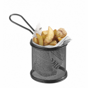 Košarica za mini črne pomfrije - 255 x 135 mm