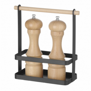 Nosilec za pribor na mizi črne barve - 170 x 130 mm