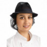 Klobuk Trilby v mornarsko modri barvi s čipko - velikost L 590 mm - FourniResto - Fourniresto